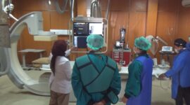 Wali kota dan Wakil Wali kota mendapatkan penjelasan dari dokter terkait dengan penggunaan Cathlab di RSUD Andi Makkasau Parepare