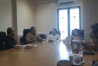 Suasana RDP komisi III DPRD Parepare yang membahas proyek pemasangan tiang milik perusahaan jasa layanan internet Myrepublic Indonesia tanpa izin pemkot