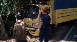 Kondisi korban saat ditabrak truk 10 roda