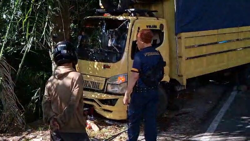Kondisi korban saat ditabrak truk 10 roda