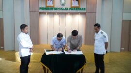 Penandatanganan MoU Pemerintah Kota Parepare, Sulawesi selatan bersama dengan News Star Cineplex (NSC) terkait sewa barang milik daerah