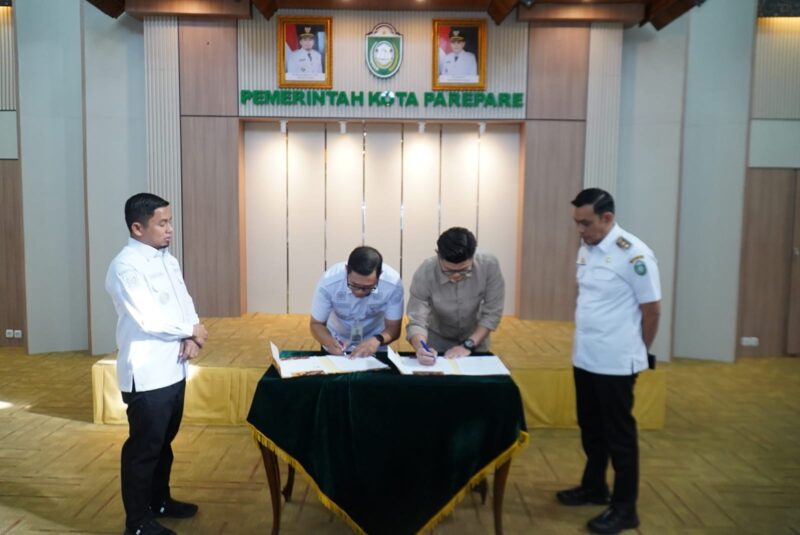 Penandatanganan MoU Pemerintah Kota Parepare, Sulawesi selatan bersama dengan News Star Cineplex (NSC) terkait sewa barang milik daerah