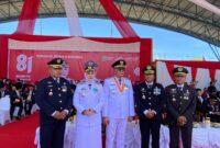 Foto bersama Bupati dan Wakil Bupati Barru, Kepala Rutan kelas IIB Barru usai penyerahan remisi WBP