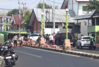Kondisi truk terbalik dalam peristiwa kecelakaan