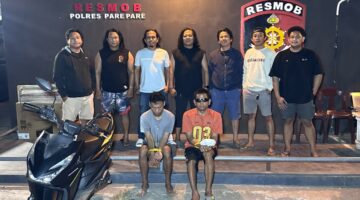  Tim URC Resmob Polres Parepare berhasil menangkap pelaku pencurian motor di pelariannya di Kalimantan Timur