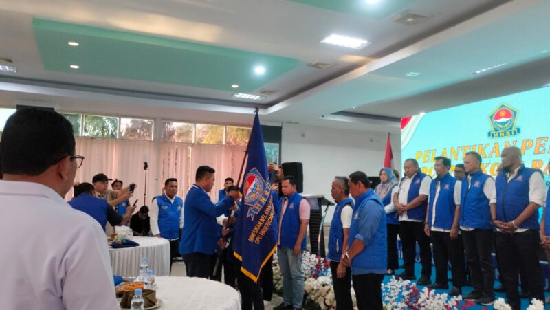 Suasana pelantikan pengurus DPC HNSI Parepare di gedung Balai Ainun Habibie kota Parepare, kamis (17 Spetember 2026)