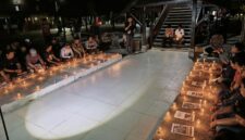Suasana doa bersama yang digelar IJTI Sulsel untuk lima Jurnalis yang hilang kontak saat meliput aktivitas gunung Krakatau yang hingga kini belum ditemukan
