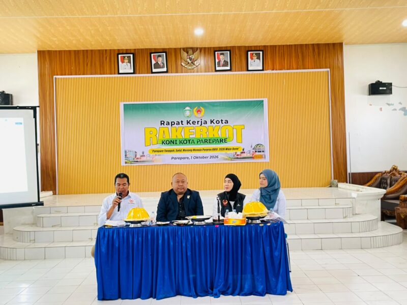Suasana Rakerkot KONI Parepare yang dipimpin langsung ketua KONI Parepare, Fadly Agoes Mante