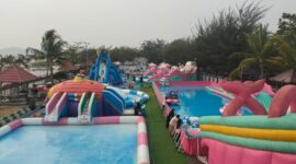 Suasana Joyland di Taman Mattirotasi kota Parepare